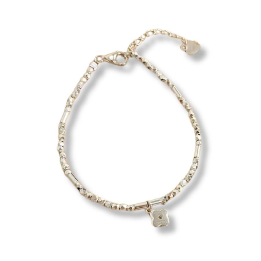 925 Silver Rhodium Plating Beads Bracelets 3.2g