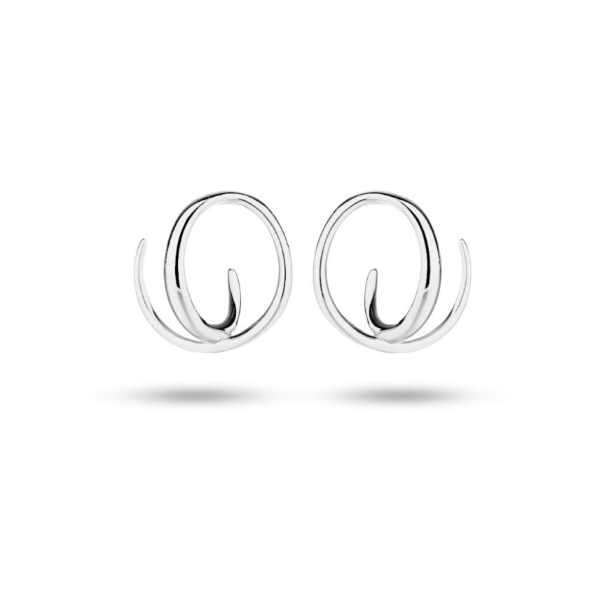 925 Silver Rhodium Plating Geometric Earrings 2.5g