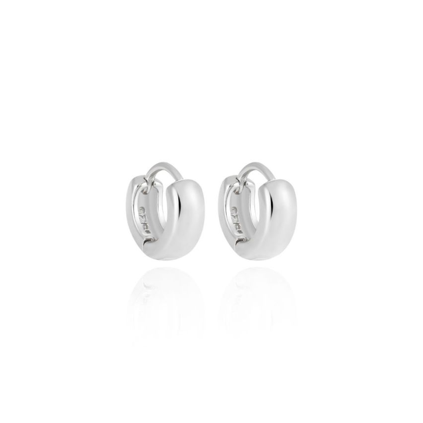 925 Silver Rhodium Plating Hoop Earrings 1.5g