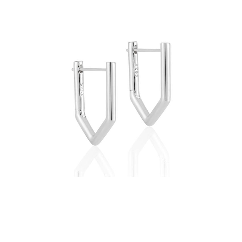 925 Silver Rhodium Plating Hoop Earrings 3.7g