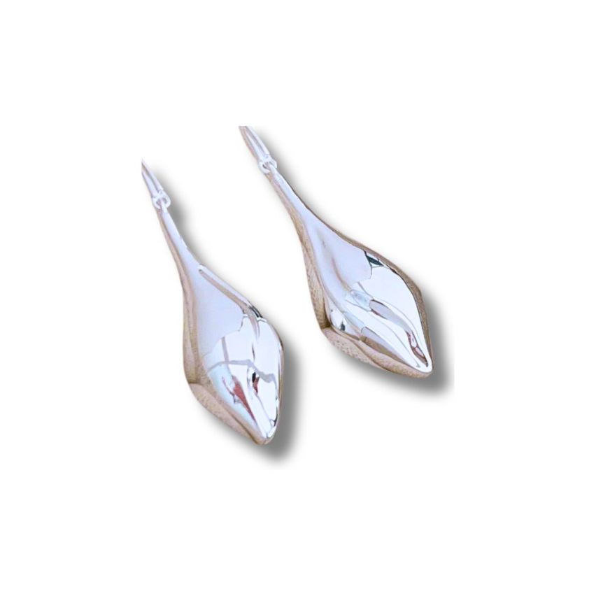 ESSENTIAL Rhodium Plating 925 Silver Long Earrings 