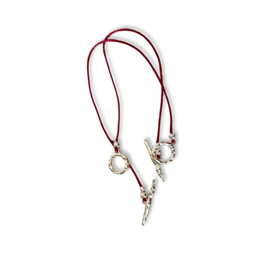 925 Silver Rhodium Plating Red Texture Bracelets