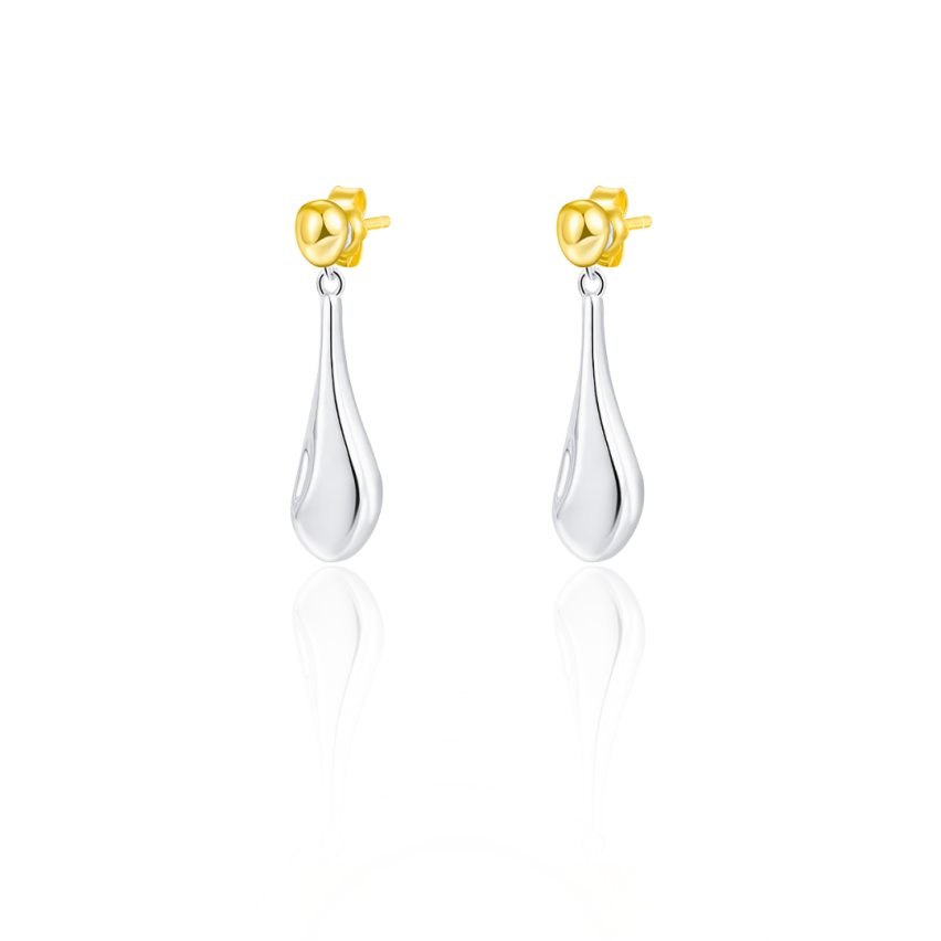 925 Silver Rhodium Plating Smooth Earrings