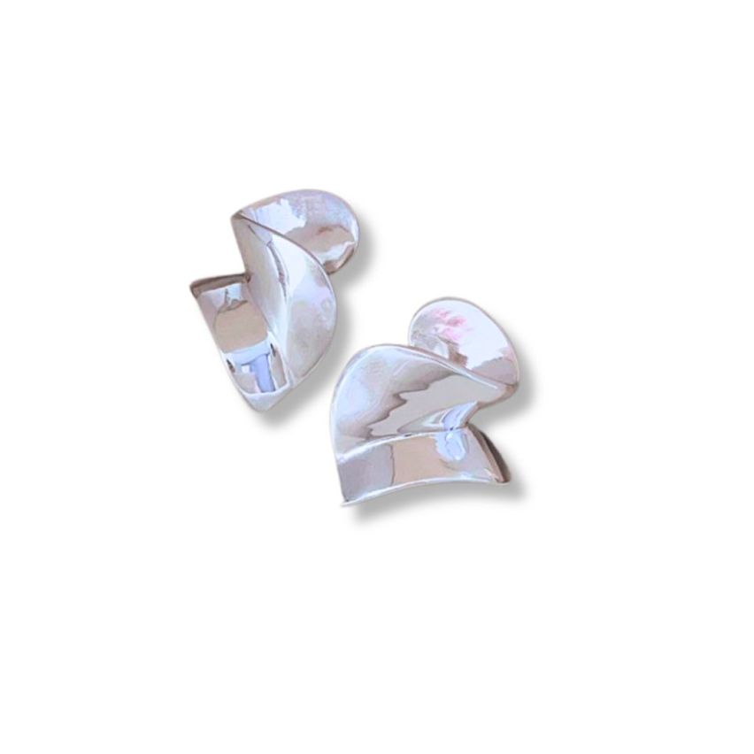 925 Silver Rhodium Plating Smooth Earrings