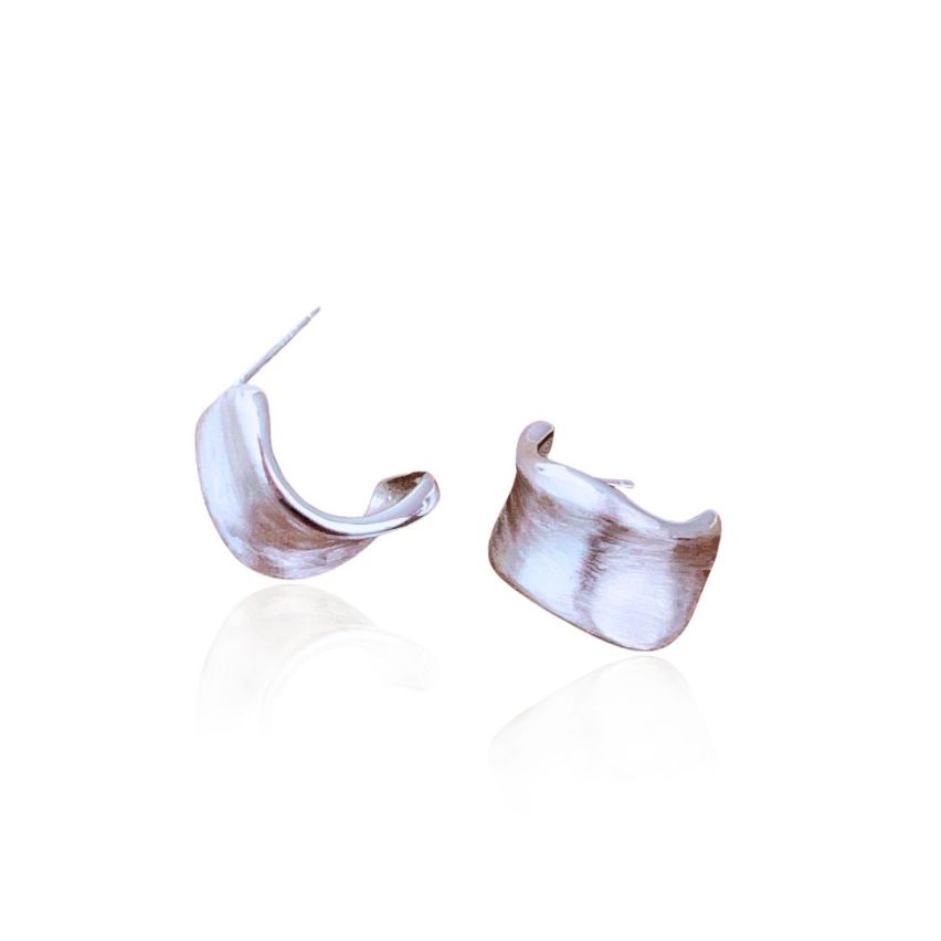 925 Silver Rhodium Plating Smooth Earrings