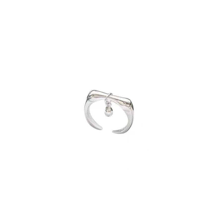 925 Silver Rhodium Plating Smooth Rings 2.9g