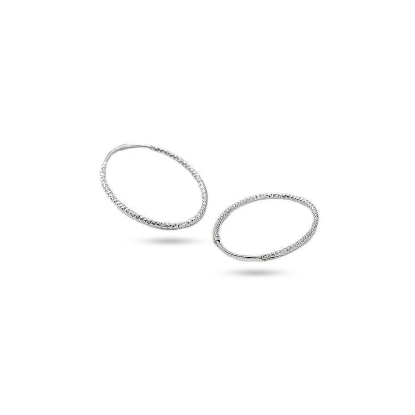 925 Silver Rhodium Plating Hoop Earrings