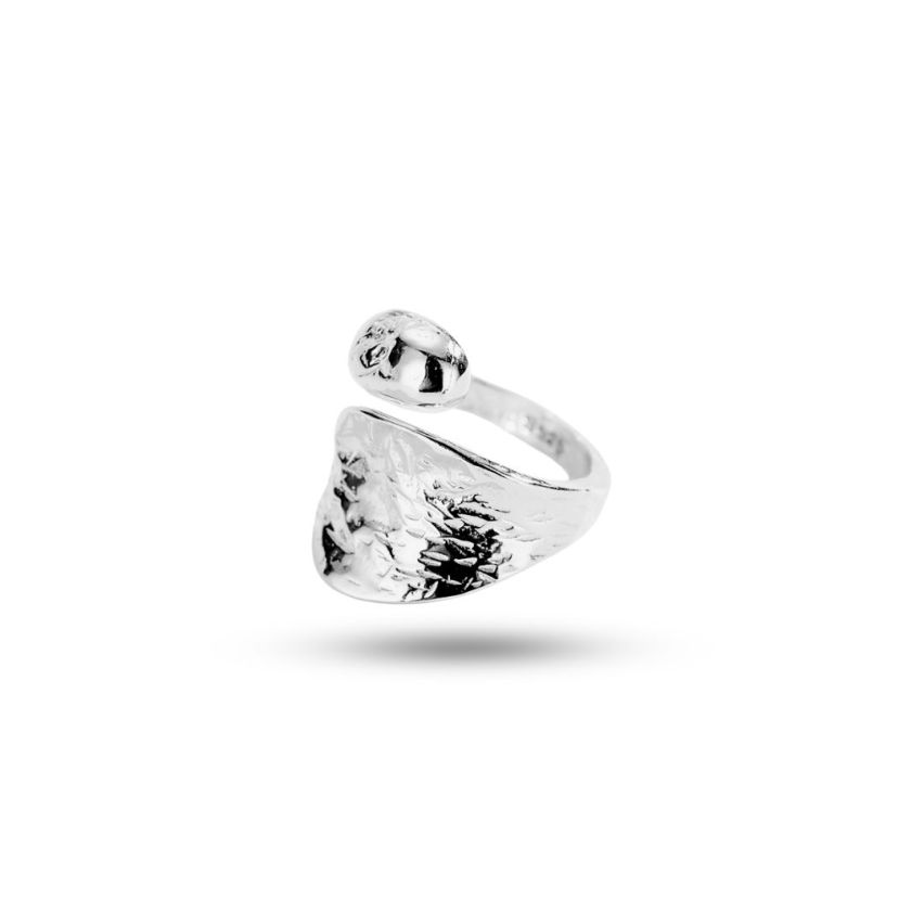 925 Silver Rhodium Plating Texture Rings