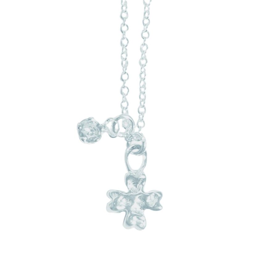 ESSENTIAL Rhodium Plating 925 Silver Zircon Geometric Pendants 