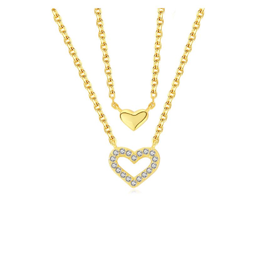 925 Silver Gold Plating Zircon Minimalist Pendants 2.57g