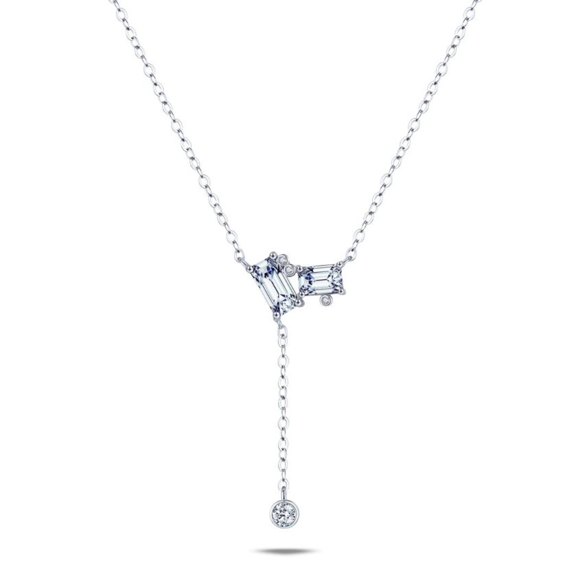 Rhodium Plating Zircon Minimalist Pendants 