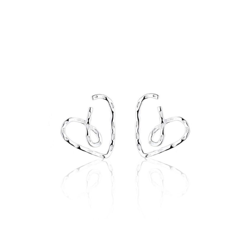 999 Silver Rhodium Plating Minimalist Earrings 3.1g 17x18mm