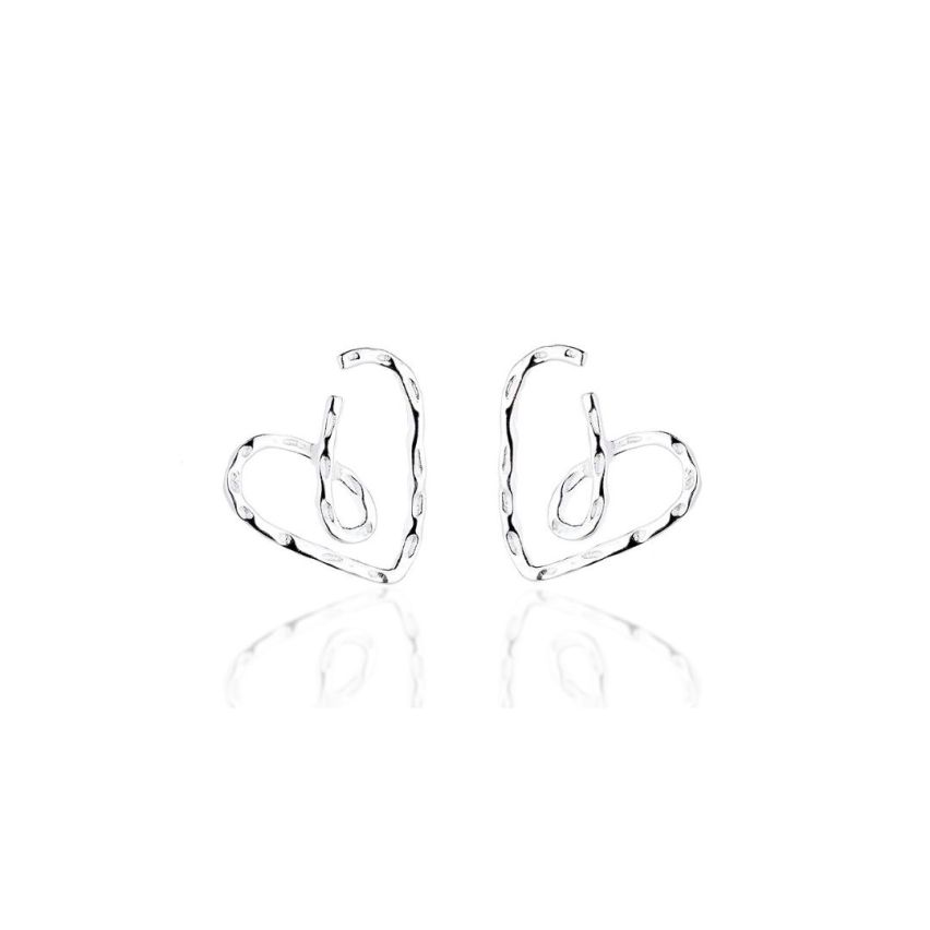 Rhodium Plating Minimalist Earrings 