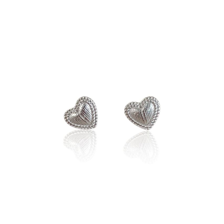 999 Silver Rhodium Plating Stud Earrings 0.84g 8.08x7.25mm