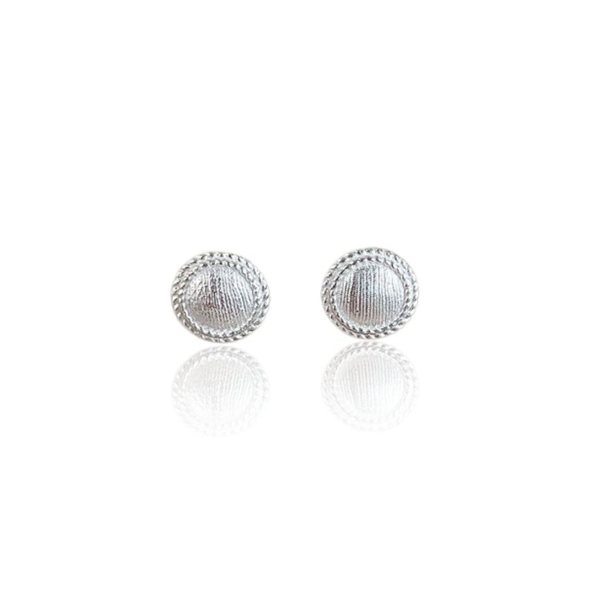 999 Silver Silver Stud Earrings 0.87g 7.56x7.41mm