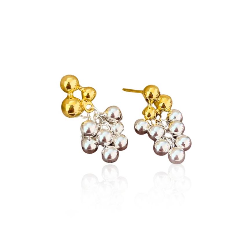 925 Silver Two plating colors Long Earrings