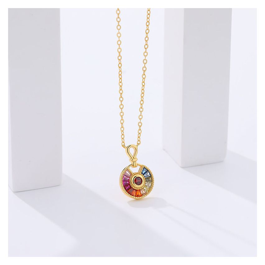 ESSENTIAL Gold Plating 925 Silver Zircon Minimalist Pendants