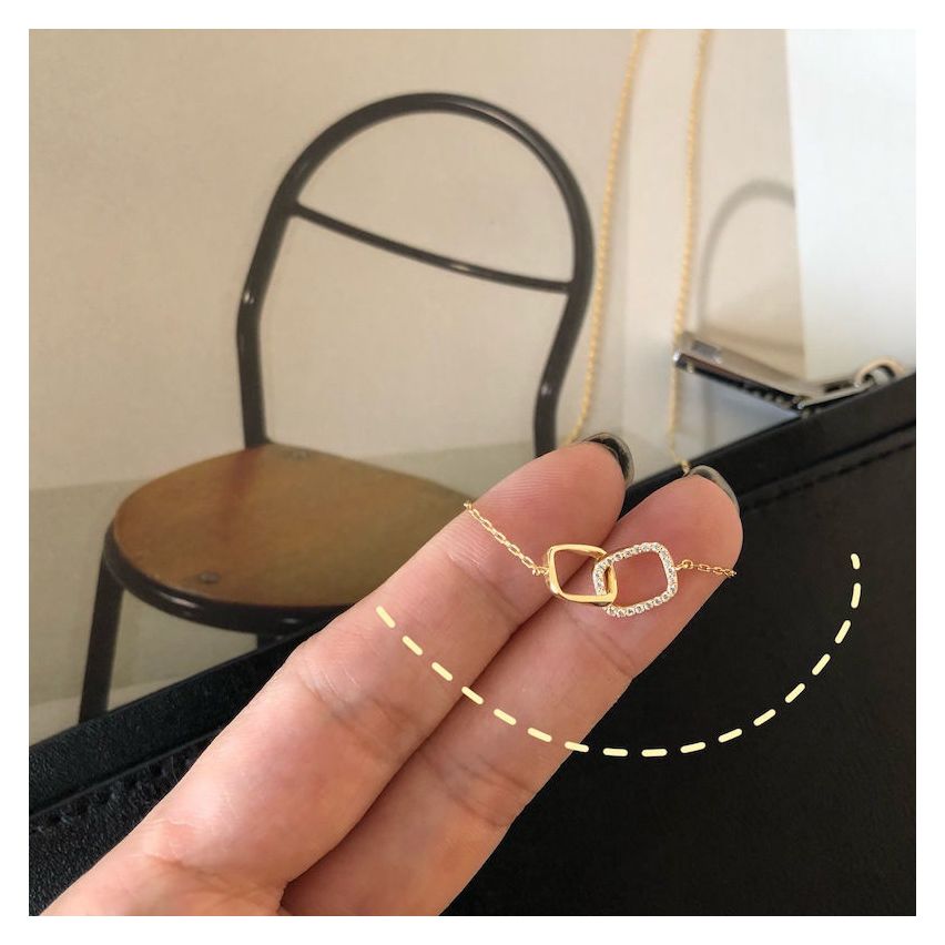 Gold Plating Zircon Geometric Pendants 2g