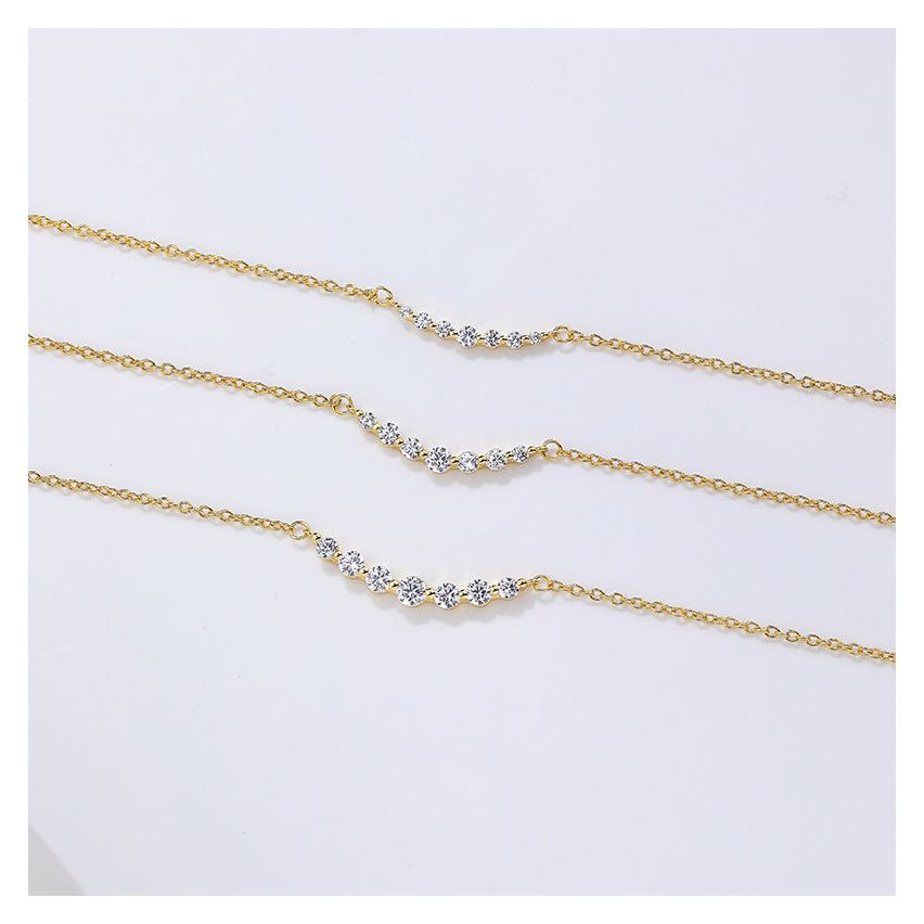 Gold Plating Zircon Minimalist Pendants 3.42g 450x2.5mm