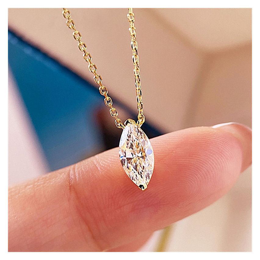 CLASSIC Gold Plating 925 Silver Zircon Minimalist Pendants