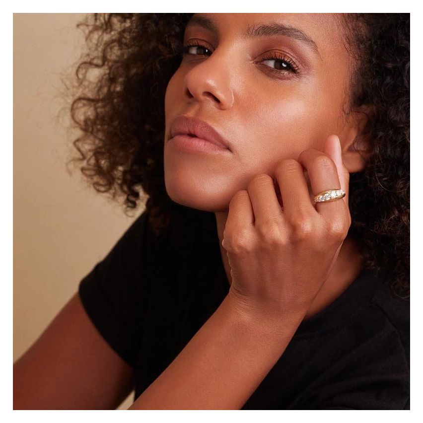 CLASSIC Gold Plating 925 Silver Zircon Minimalist Rings