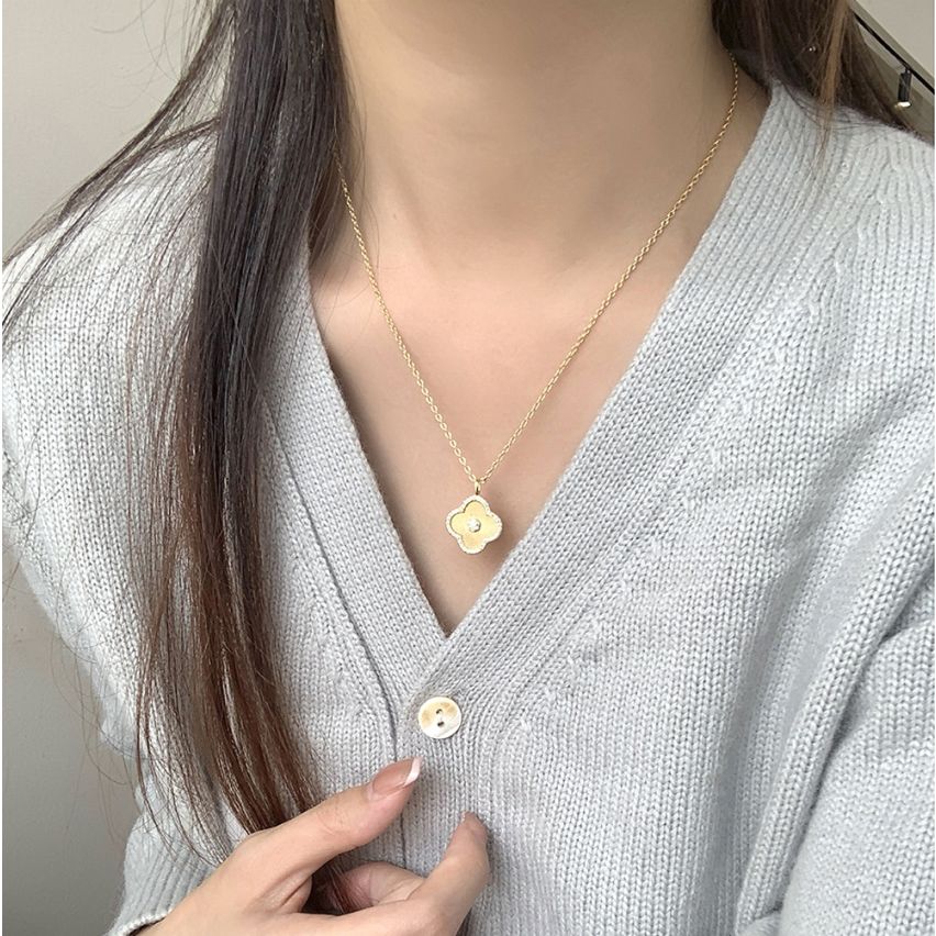 Gold Plating 925 Silver Zircon Texture Pendants 