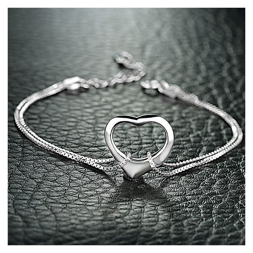 925 Silver Gold Plating In love Bracelets