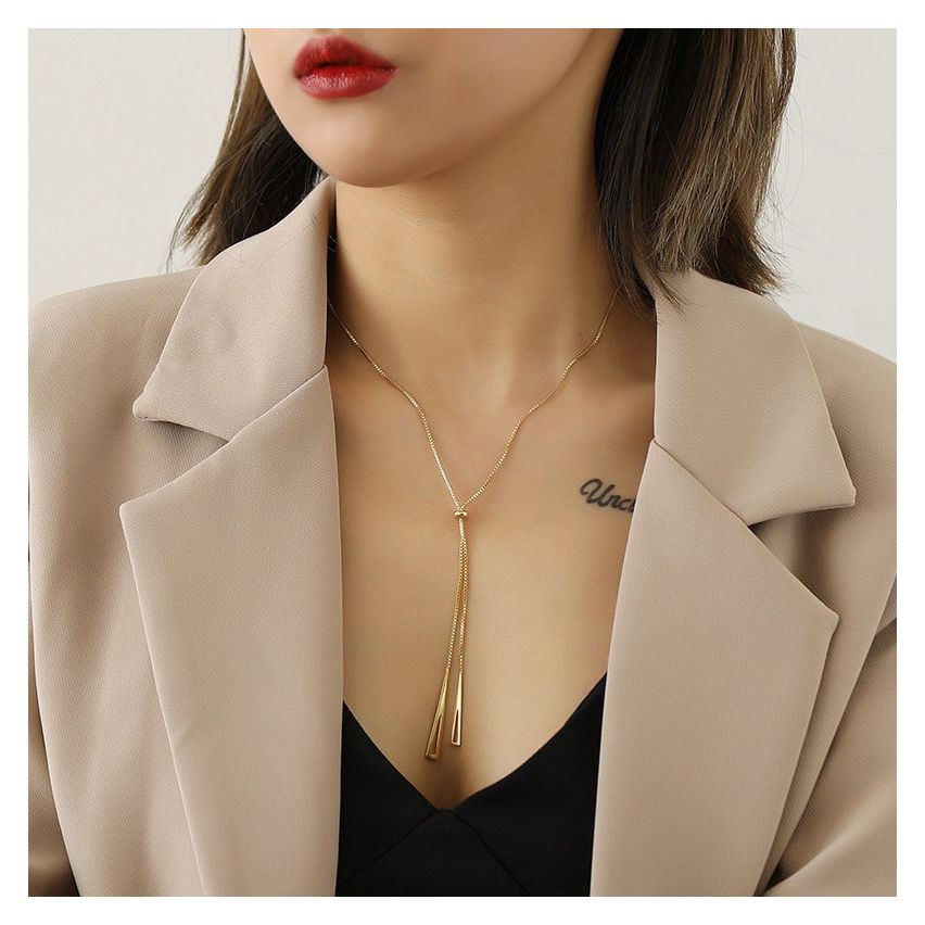 ESSENTIAL Gold Plating 925 Silver Long Pendants