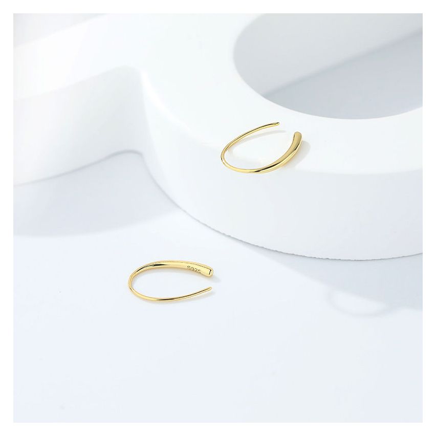ESSENTIAL Gold Plating 925 Silver Minimalist Earrings