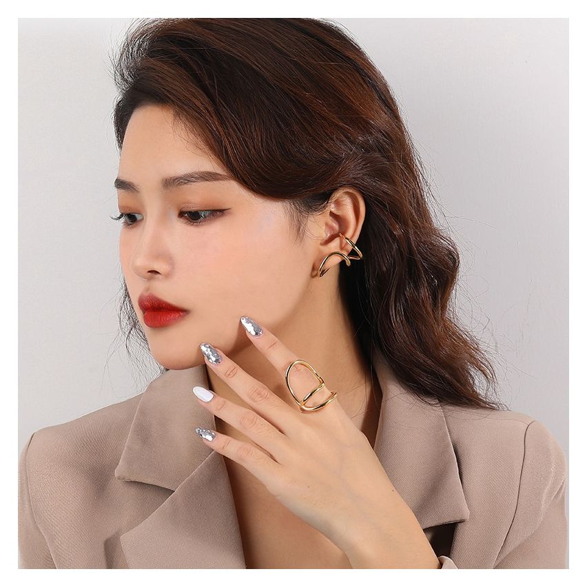 ESSENTIAL Gold Plating 925 Silver Smooth Rings