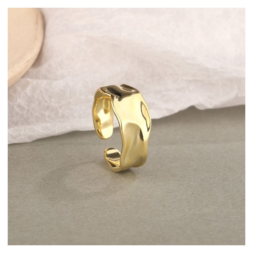 ESSENTIAL Gold Plating 925 Silver Smooth Rings