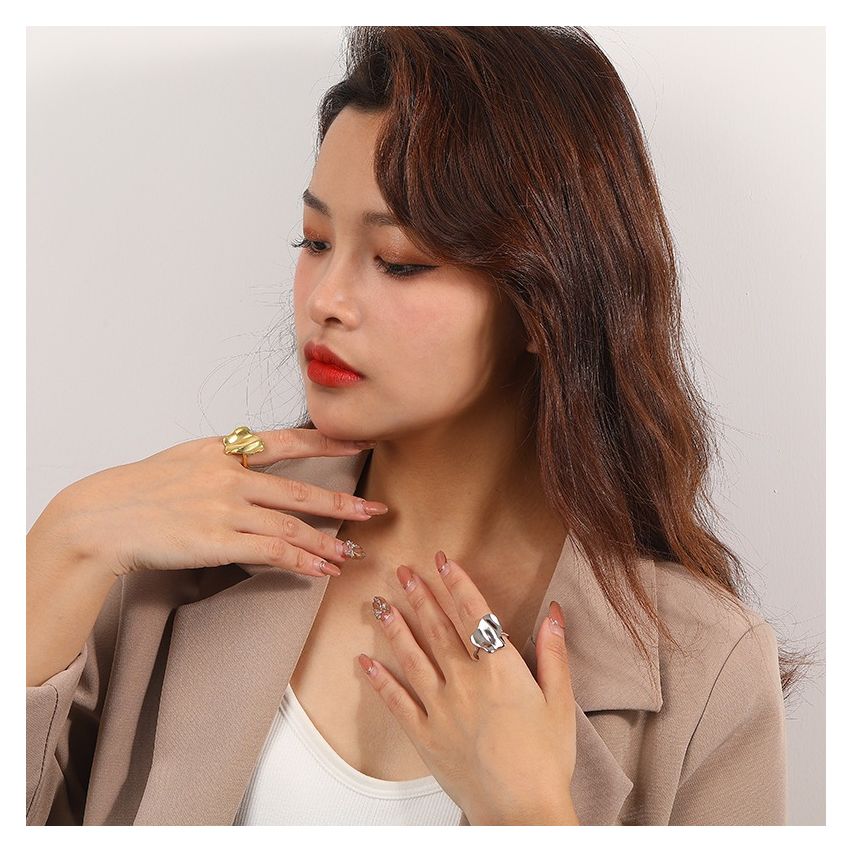 ESSENTIAL Gold Plating 925 Silver Smooth Rings