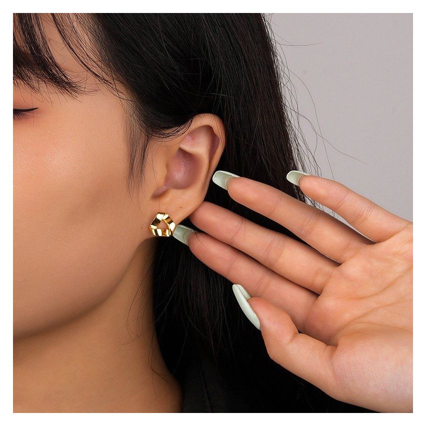 ESSENTIAL Gold Plating 925 Silver Stud Earrings