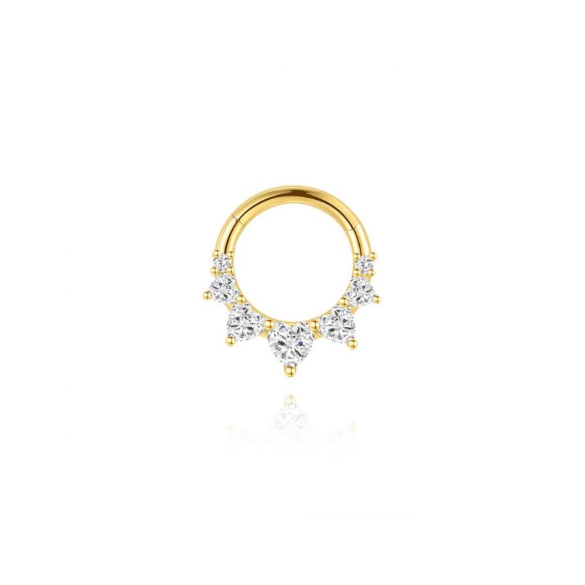 925 Silver New Gold Plating Piercing Earrings 0.73g