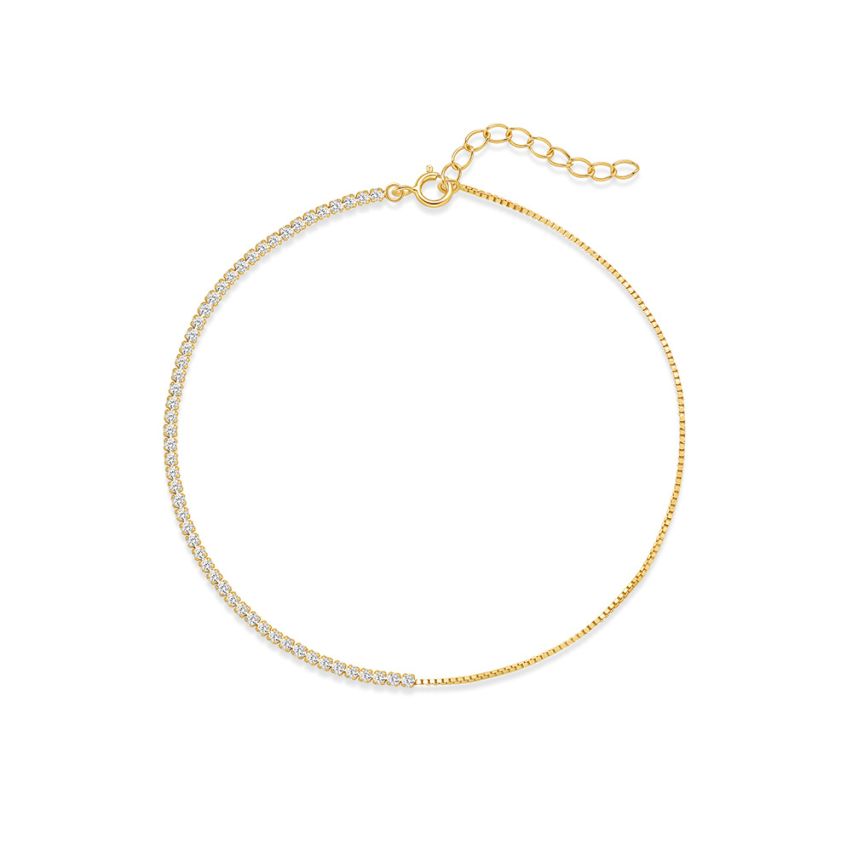 925 Silver Gold Plating Zircon Minimalist Bracelets