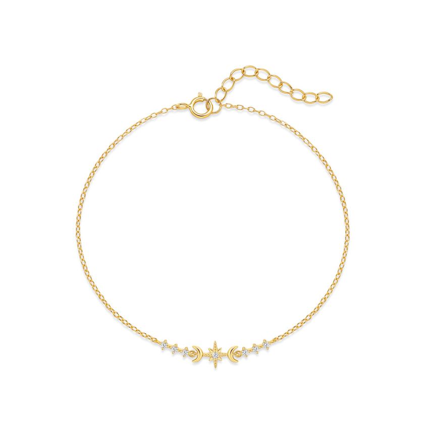 925 Silver Gold Plating Zircon Minimalist Bracelets