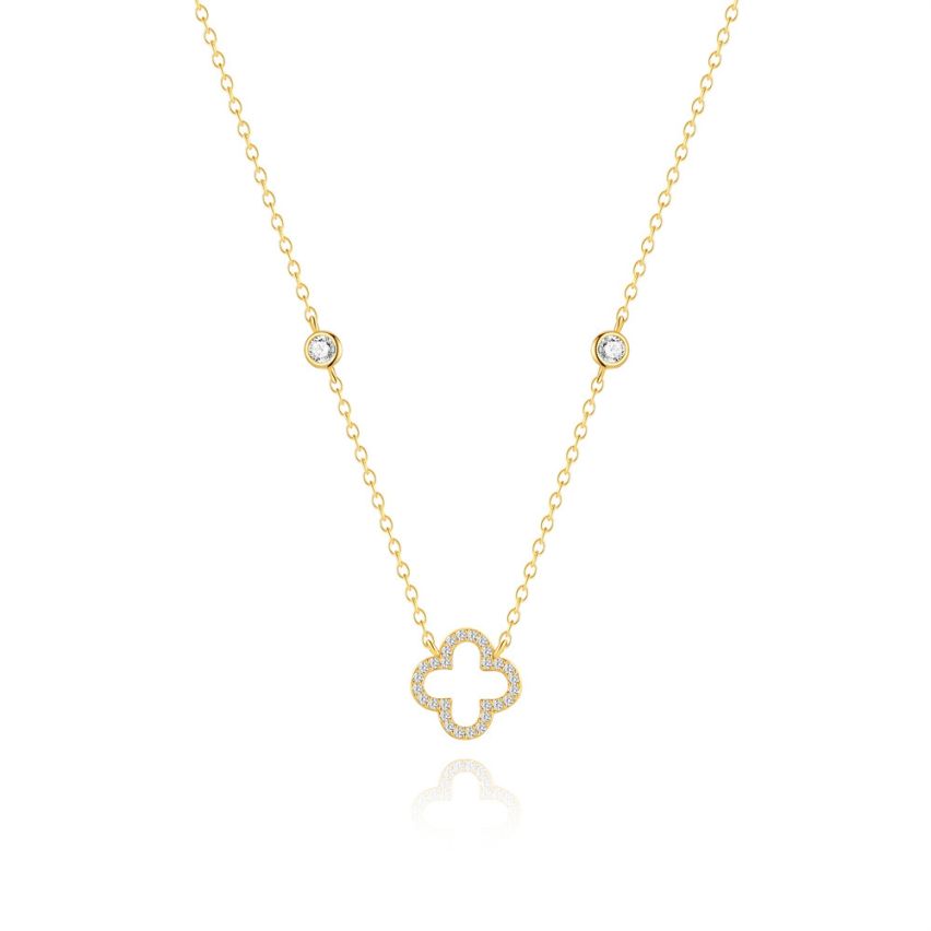 925 Silver New Gold Plating Zircon Minimalist Pendants 1.67g