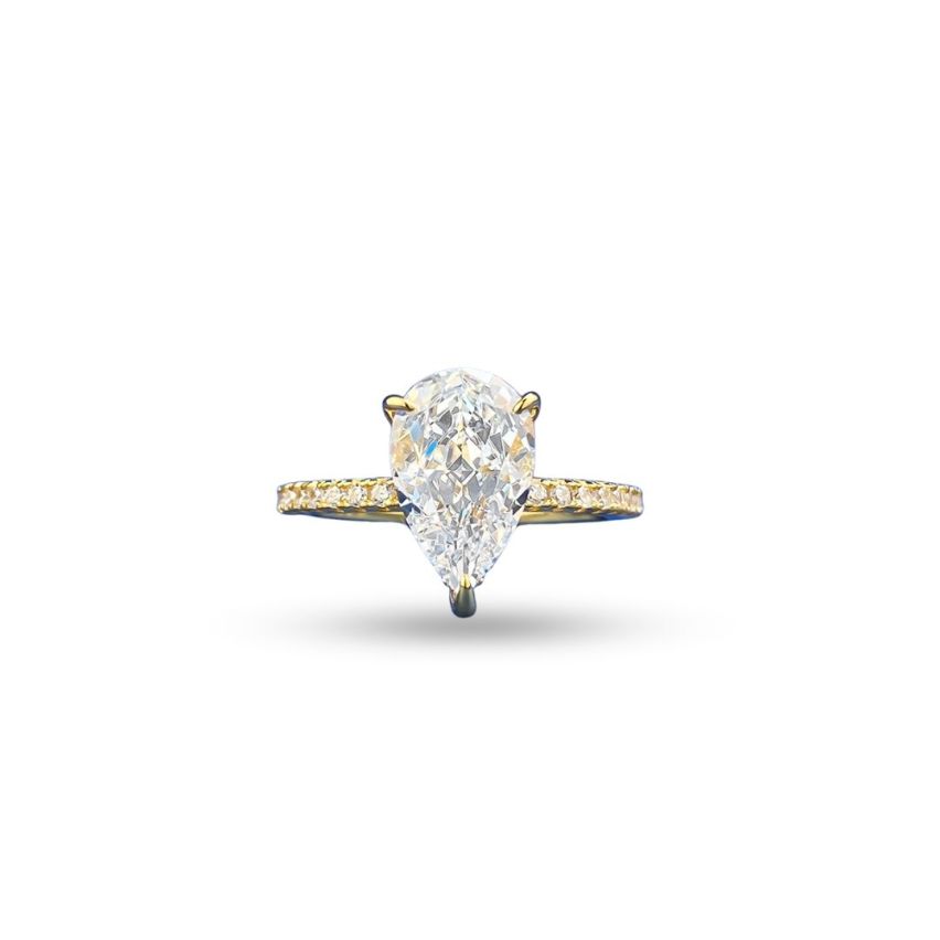 925 Silver Gold Plating Zircon Rings 3g EU60 - ES20 - US9,00