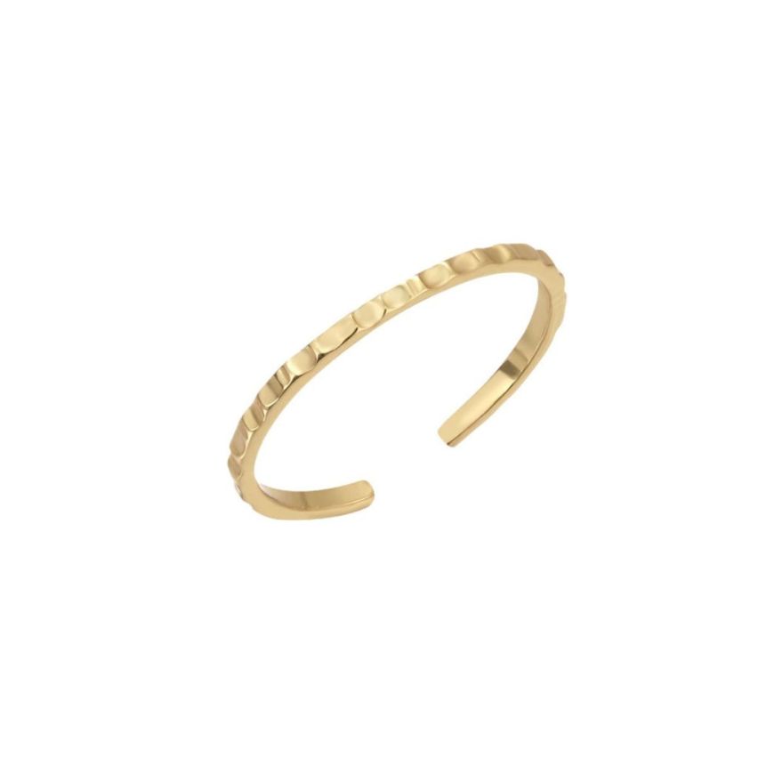 925 Silver New Gold Plating Toe Ring Rings 0.68g