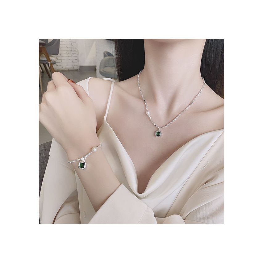 CLASSIC 925 Silver Freshwater pearl Geometric Pendants