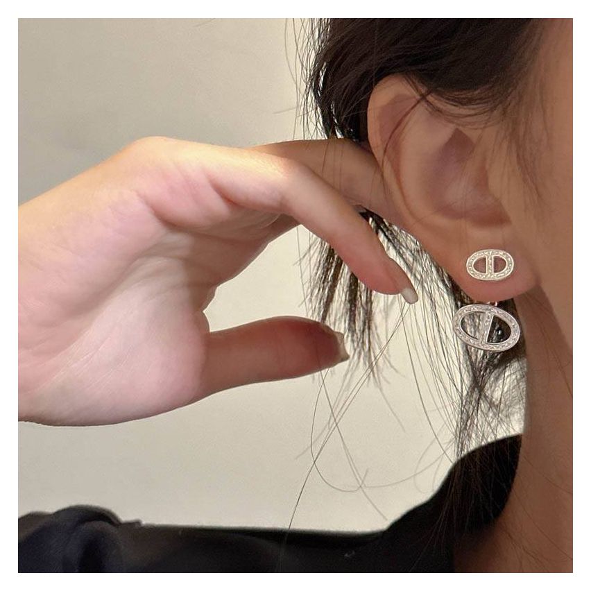 925 Silver Platinum Plating Geometric Earrings