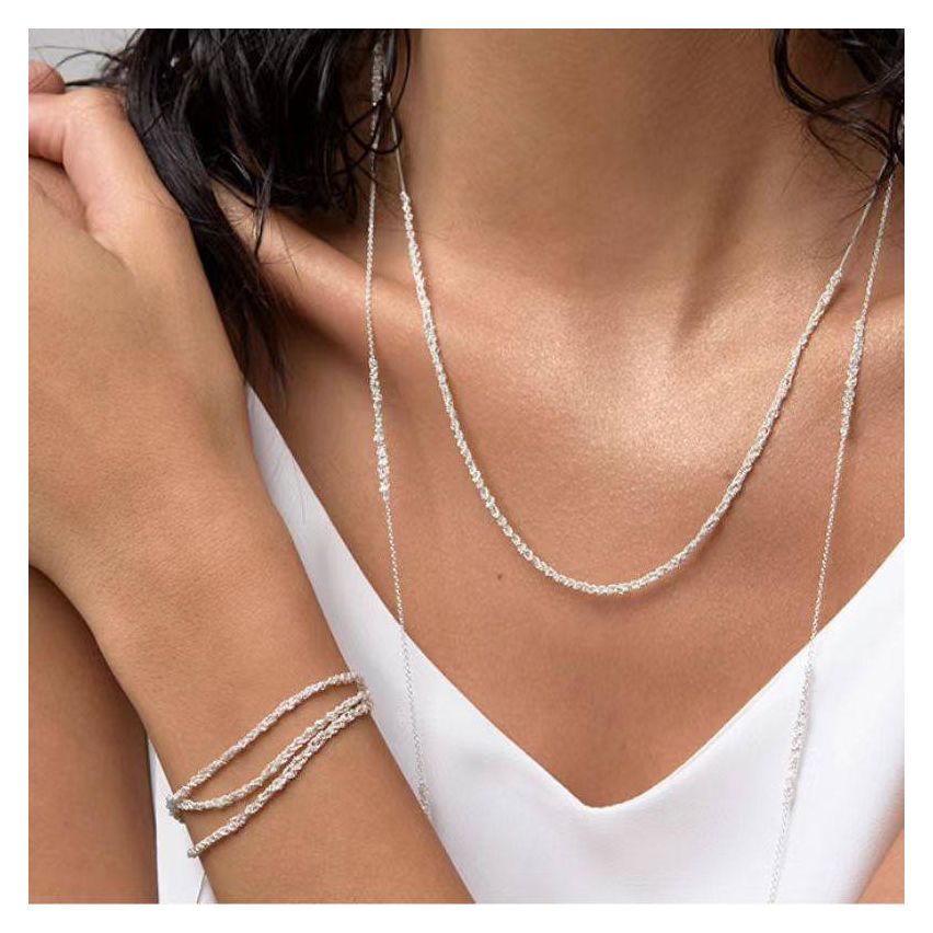 925 Silver Platinum Plating Long Pendants