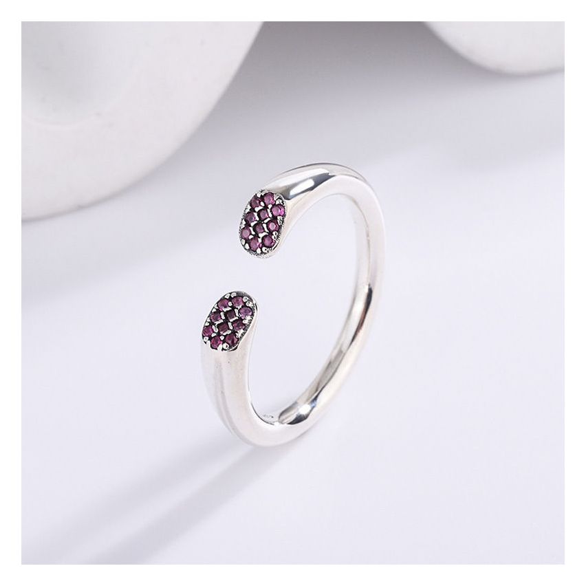 CLASSIC Rhodium Plating 925 Silver Zircon Minimalist Rings