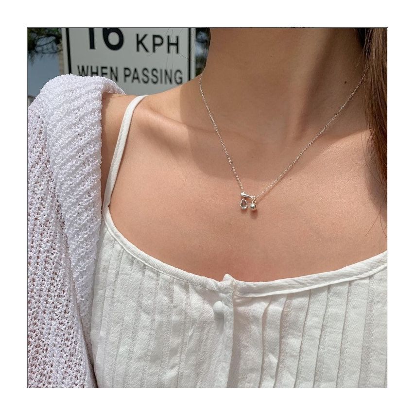 BOHEMIAN Rhodium Plating 925 Silver Zircon Minimalist Pendants