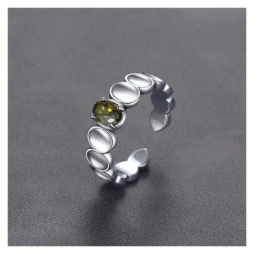 ESSENTIAL Rhodium Plating 925 Silver Zircon Smooth Rings