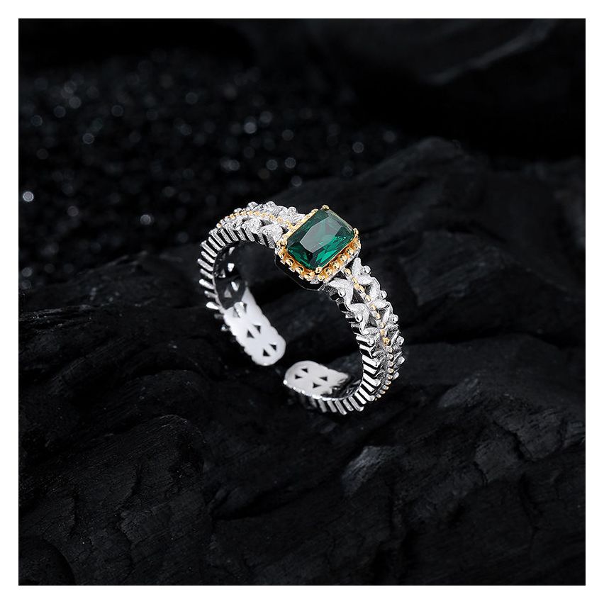 BOHEMIAN Rhodium Plating 925 Silver Zircon Urban street Rings