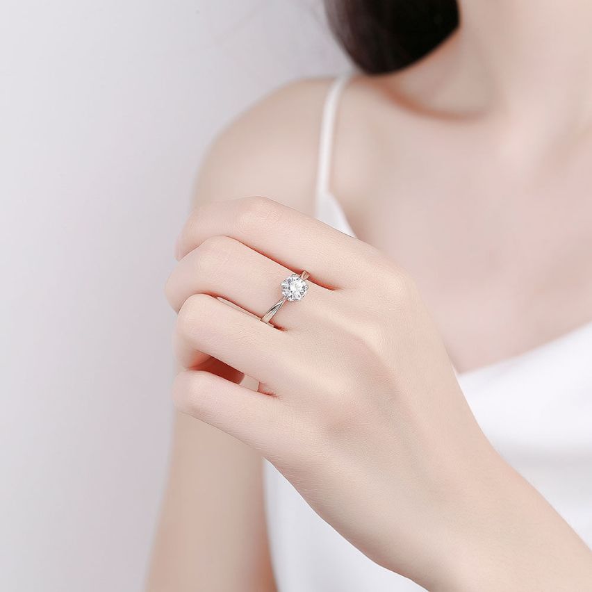 CLASSIC Rhodium Plating 925 Silver Promise ring Rings