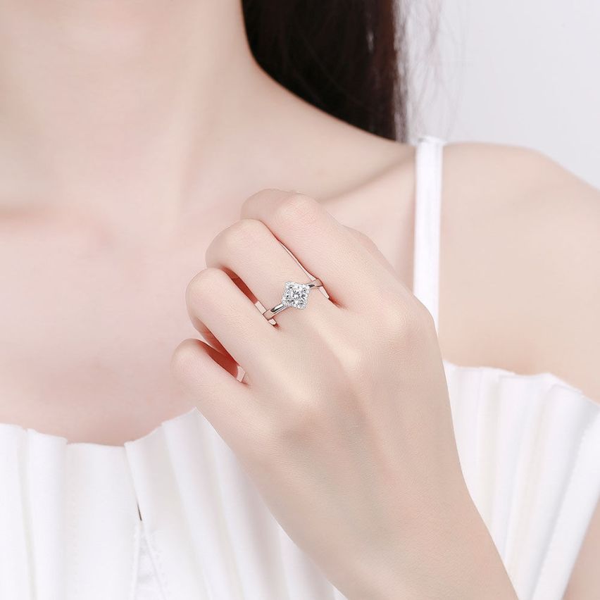 CLASSIC Rhodium Plating 925 Silver Promise ring Rings