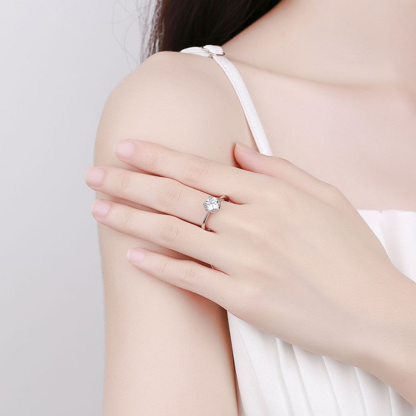 CLASSIC Rhodium Plating 925 Silver Promise ring Rings