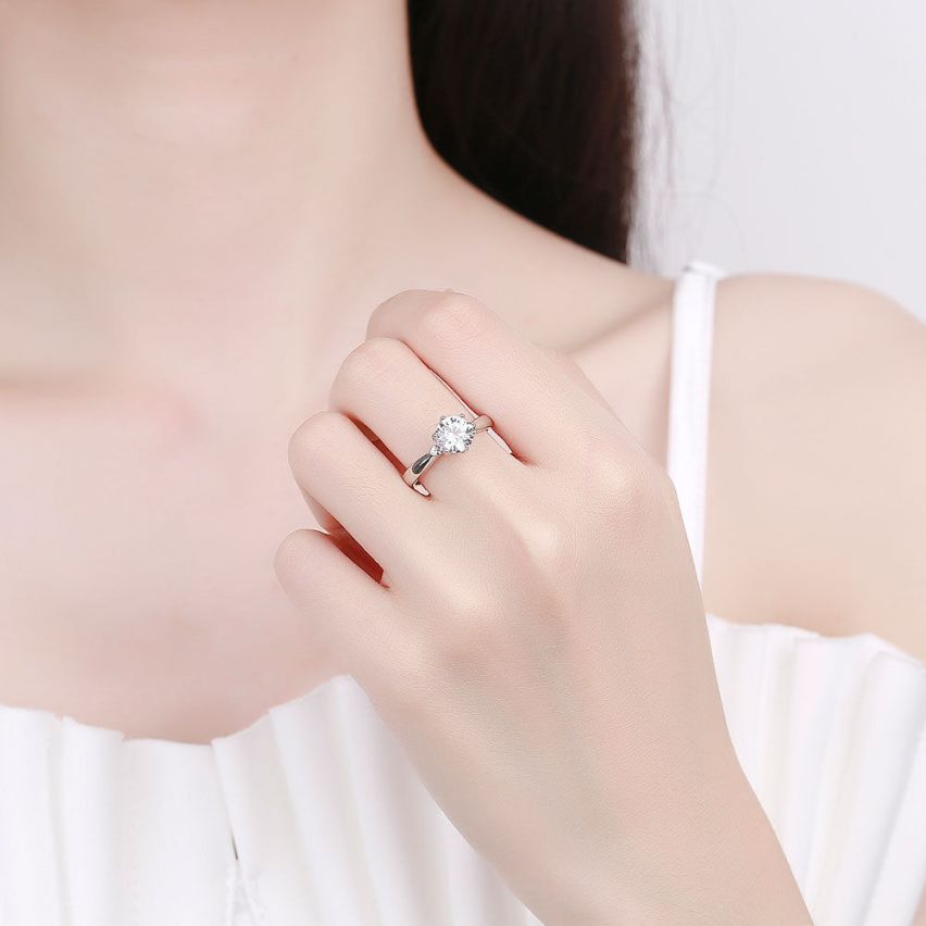 CLASSIC Rhodium Plating 925 Silver Promise ring Rings